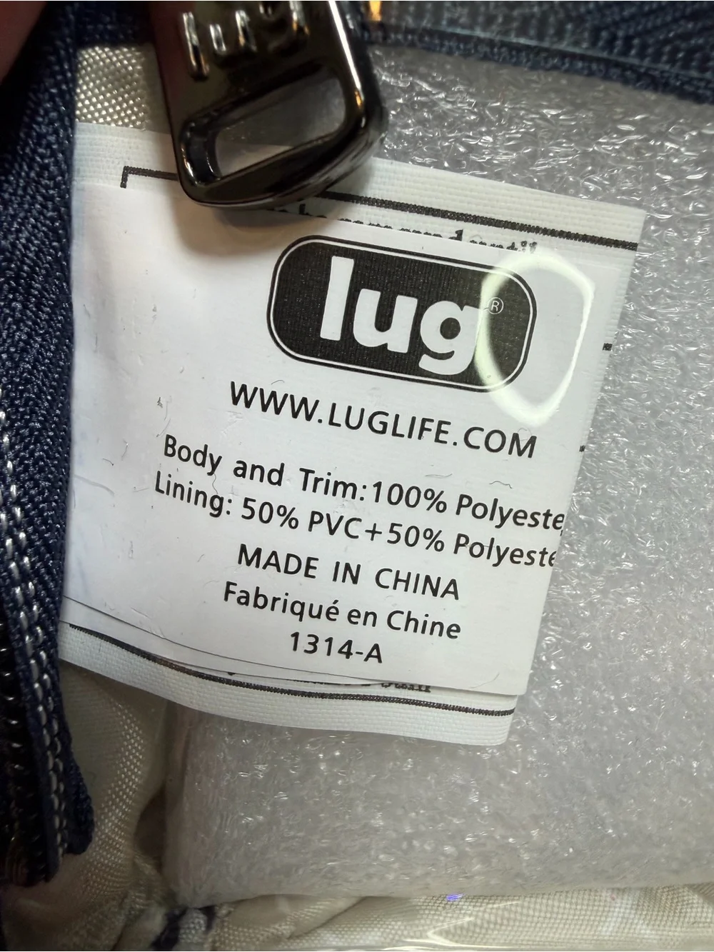 lug Navy and Mint Zip Pouch